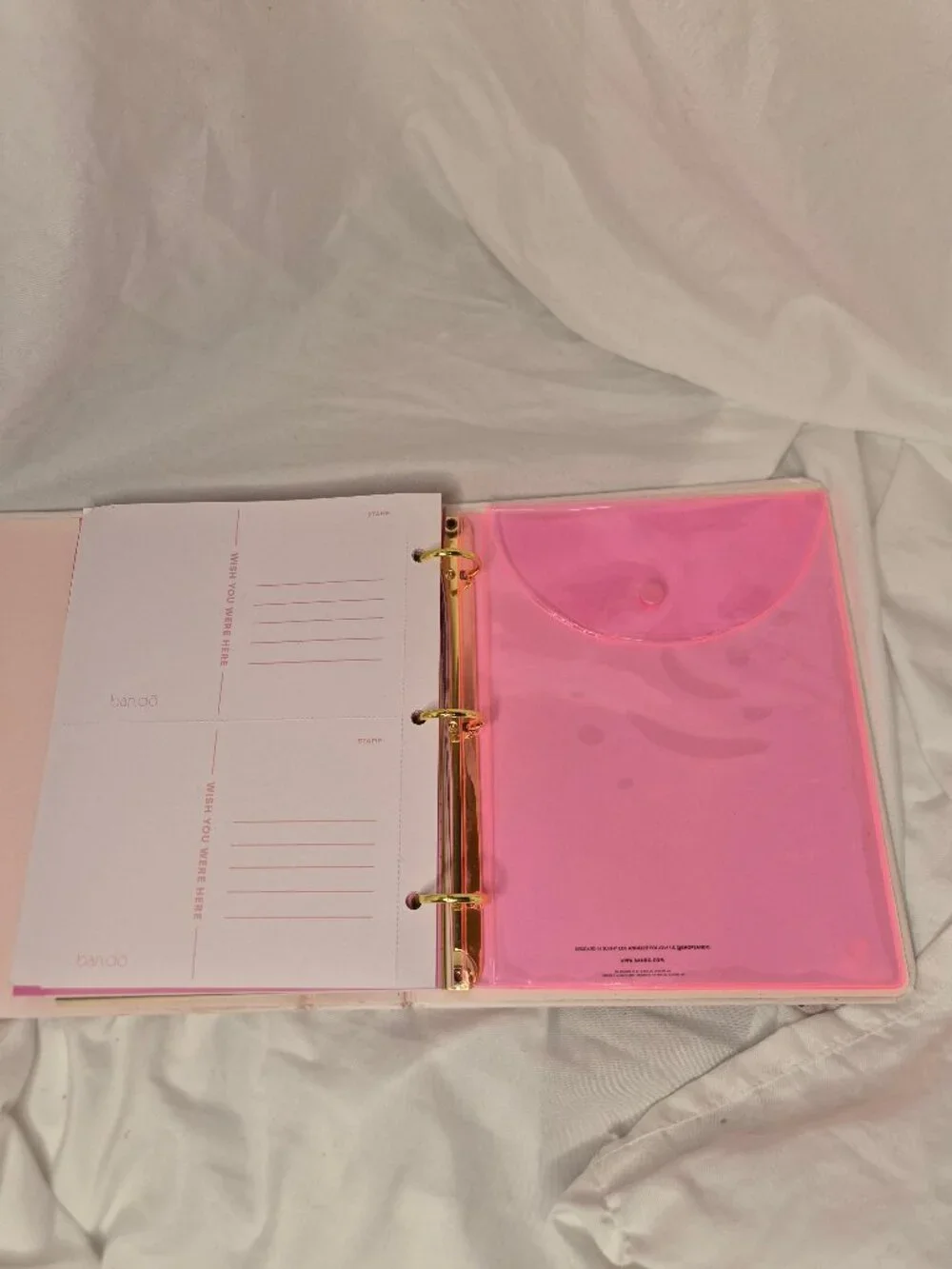 ban.do Travel Planner Binder Pink - Travel Organizer Journal